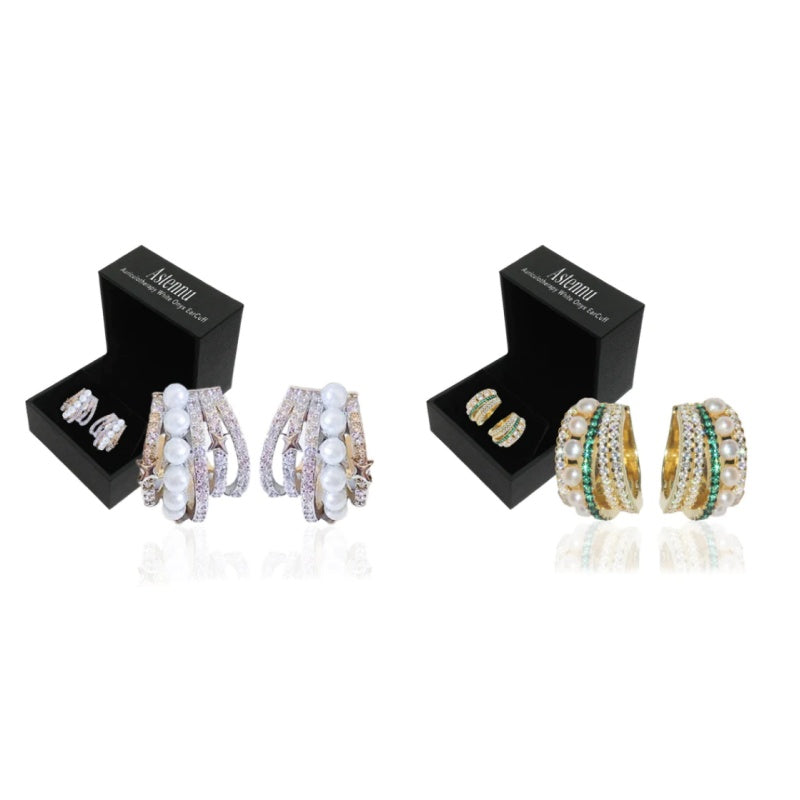 š„LAST DAY SALE-80% OFF)Histone Lymphvity Auriculotherapy White Onyx EarCuff