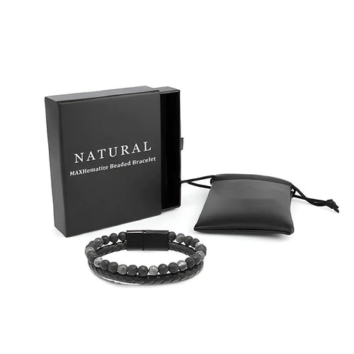 Natural Agate Stone Leather Beaded Bracelet(Limited time discount đ„ last day)