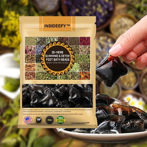 INSIDEEFYโข 30-Herb Slimming & Detox Foot Bath Beads-๐ฆต๐ฉโโ๏ธ(LANA Certification, Lymphatic Association of America)