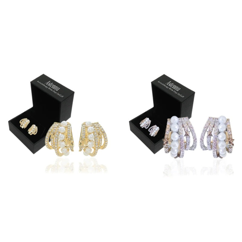 š„LAST DAY SALE-80% OFF)Histone Lymphvity Auriculotherapy White Onyx EarCuff