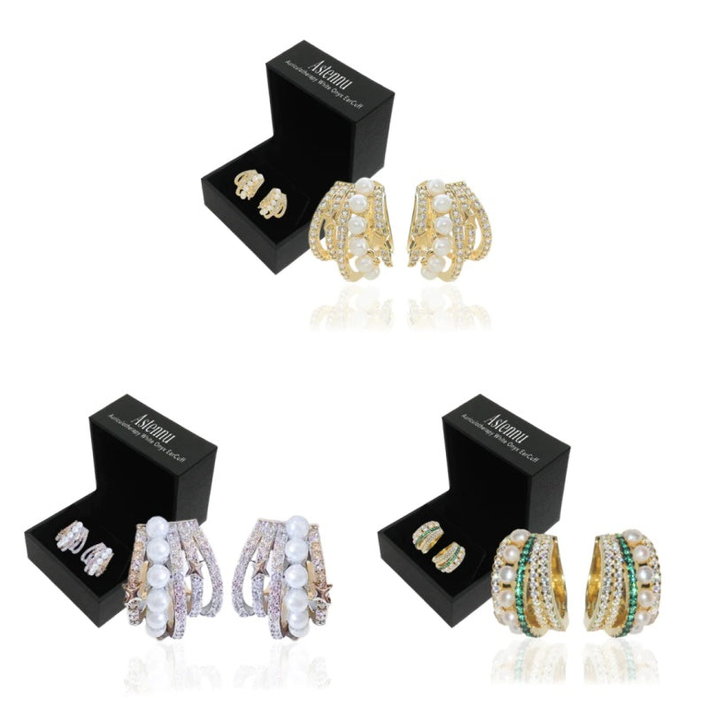 š„LAST DAY SALE-80% OFF)Histone Lymphvity Auriculotherapy White Onyx EarCuff