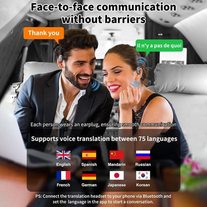 🏆#1 Best Seller ⏰LAST DAY 💎AI Translation Wireless Open Wearable Stereo Bluetooth5.4 Earphones (Fit iOS & Android)